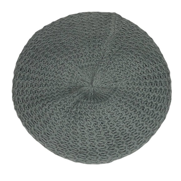 New Hat Attack Crochet Knit Gray Beret